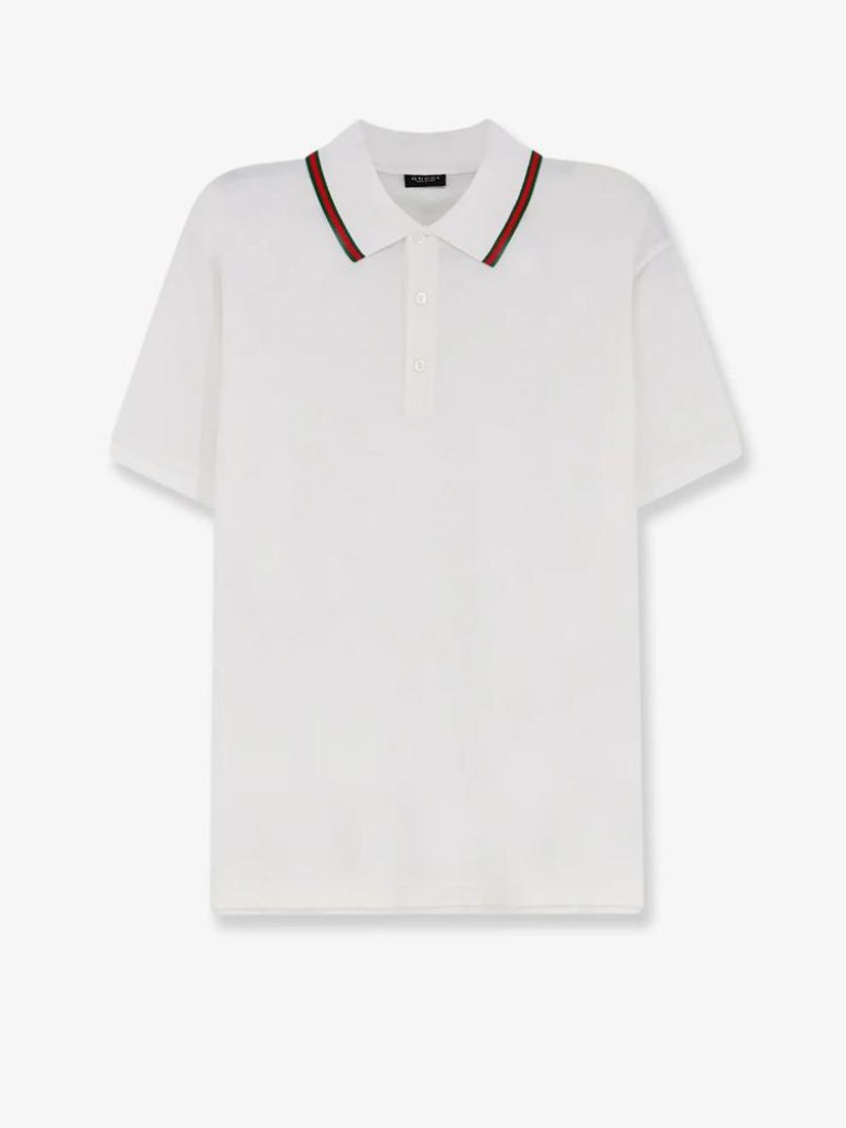 Gucci Cotton Polo Shirt With Web Detail Tag Size L Men